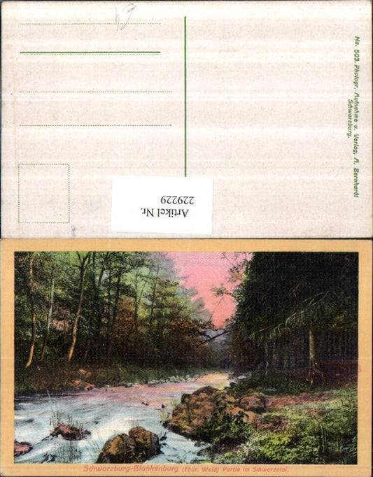 229229, Schwarzburg-Blankenburg in the Thuringian Forest, section in the Schwarzatal valley