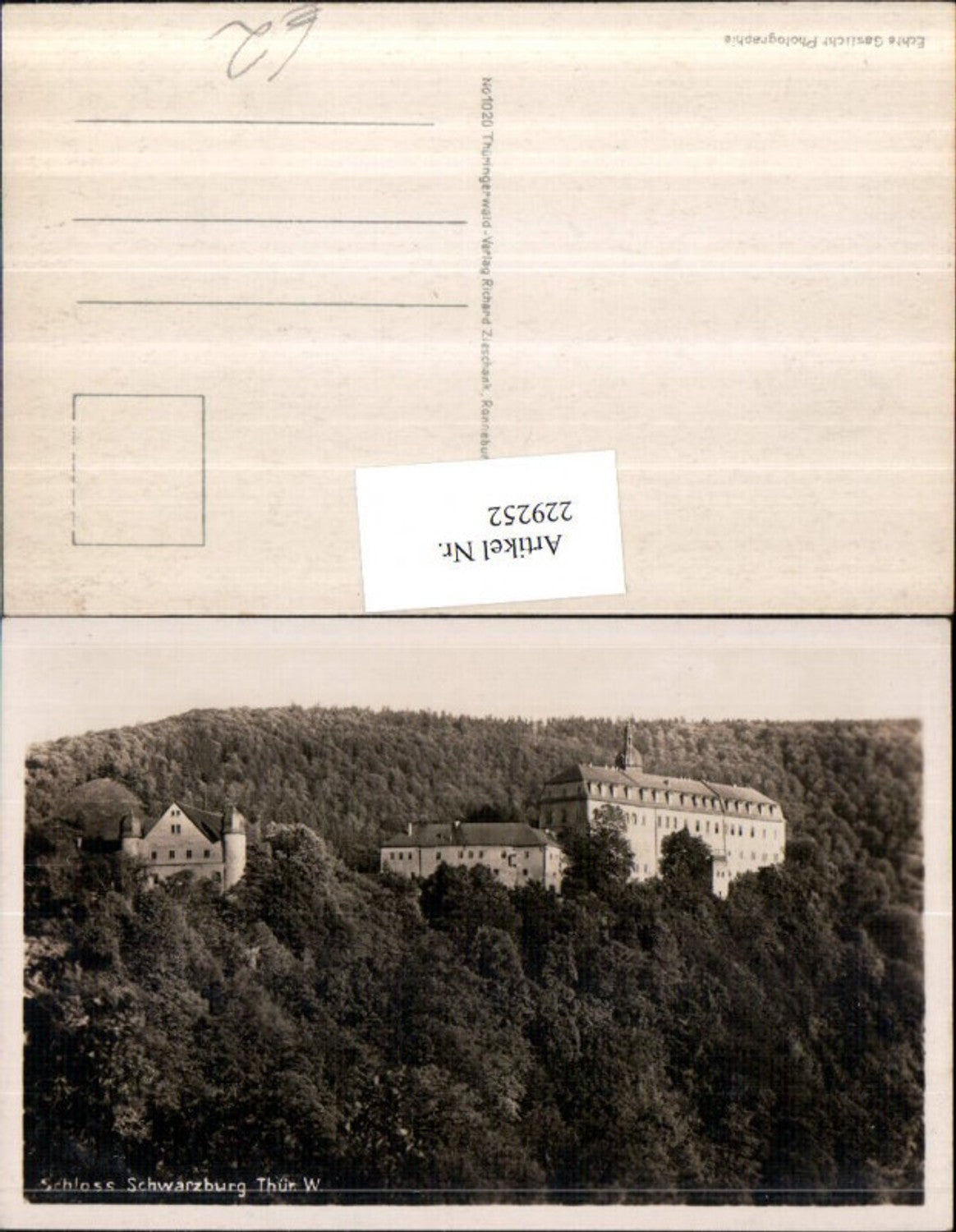 229252,Schloss Schwarzburg im Thüringer Wald
