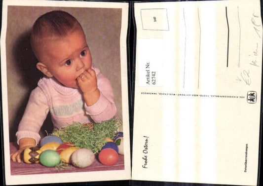 62742,SOS Kinderdorf 3/60 Baby Kleinkind m. Ostereier Ostergras Osterüberraschung Frohe Ostern