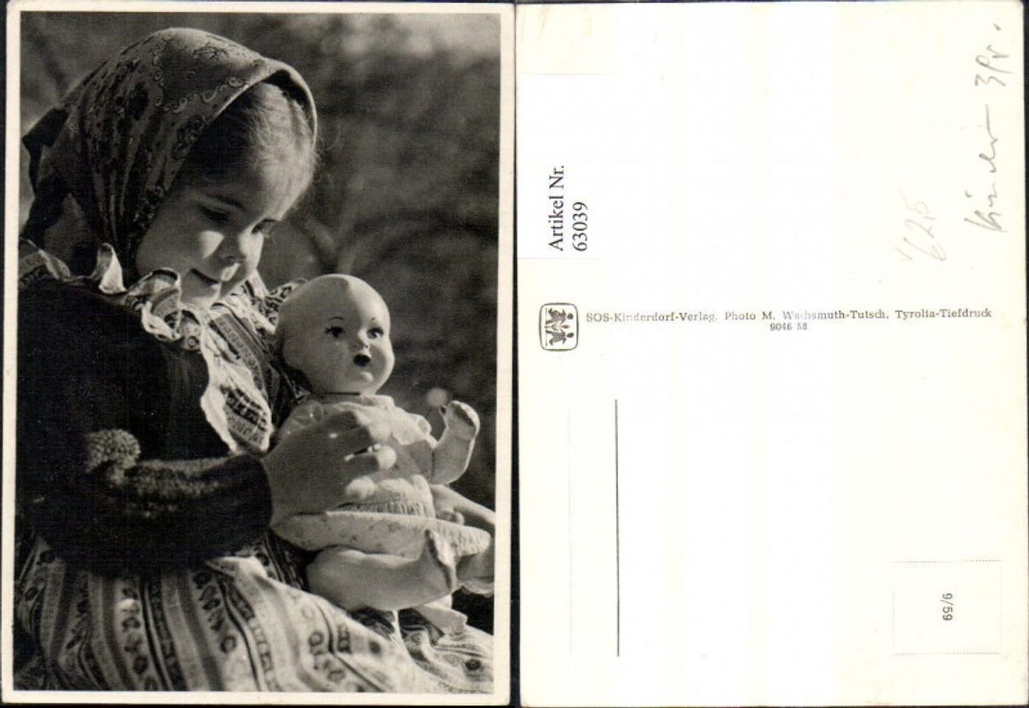63039,SOS Kinderdorf 9/59 Mädchen m. Puppe