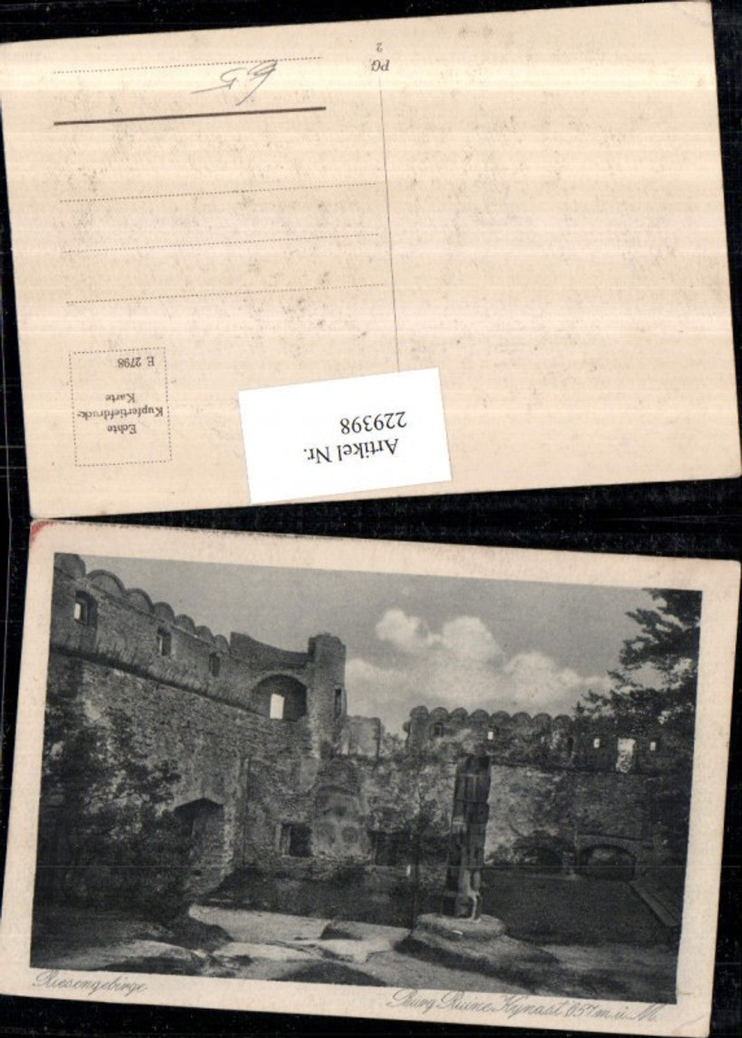 229398,Riesengebirge Burg Ruine Kynast b. Liegnitz