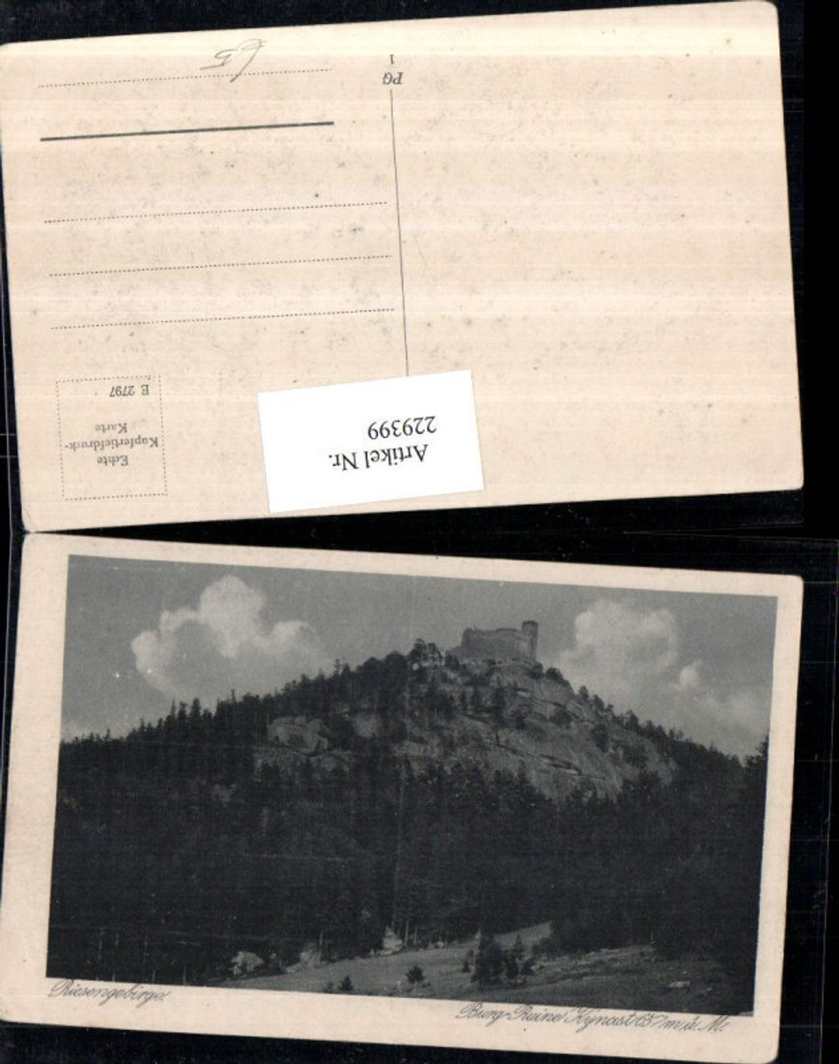229399,Riesengebirge Burg Ruine Kynast b. Liegnitz