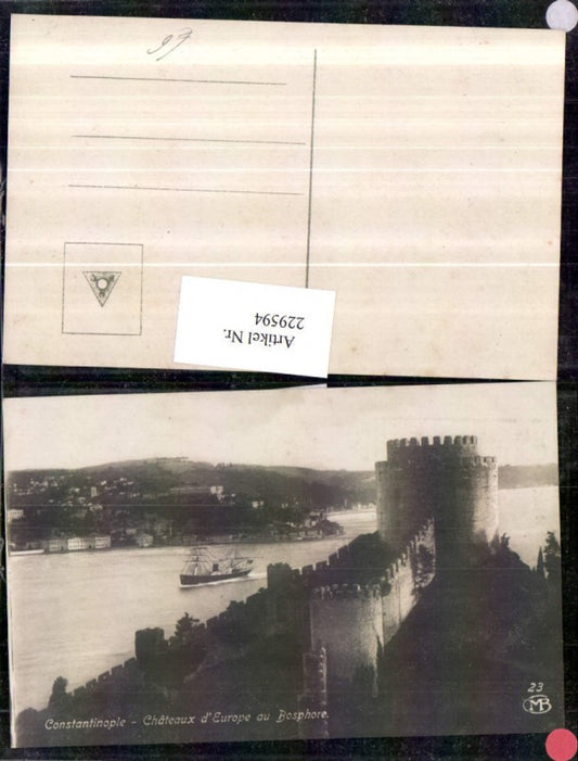 229594,Constantinople Konstantinopel Chateaux d'Europe au Bosphore Burg