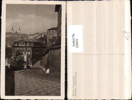 229674,Prag Praha Burgrampe Straßenansicht