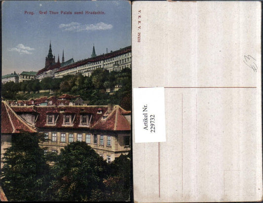 229732,Prag Praha Graf Thun Palais samt Hradschin Burg