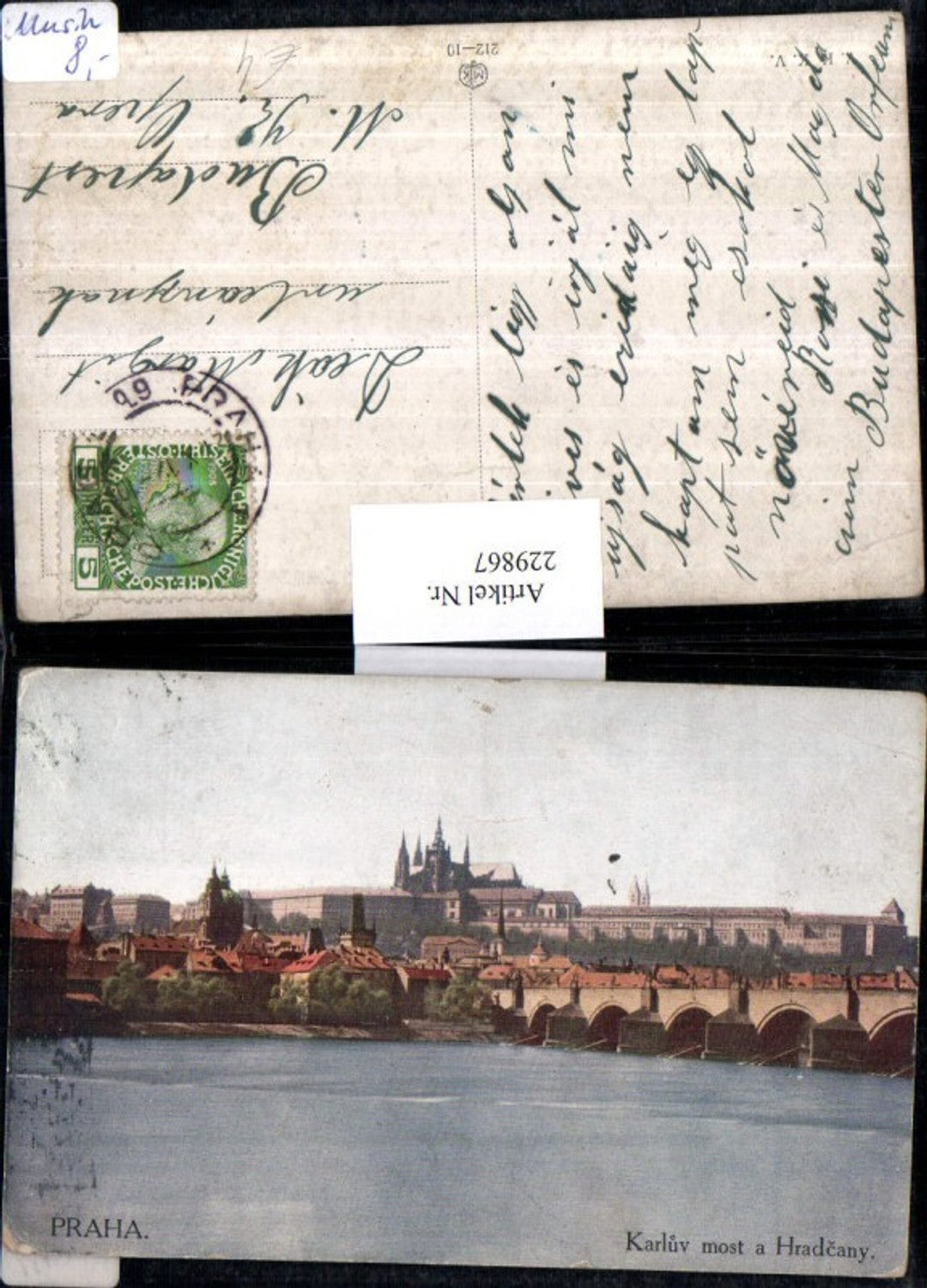 229867,Prag Praha Karluv most a Hradcany Burg Hradschin