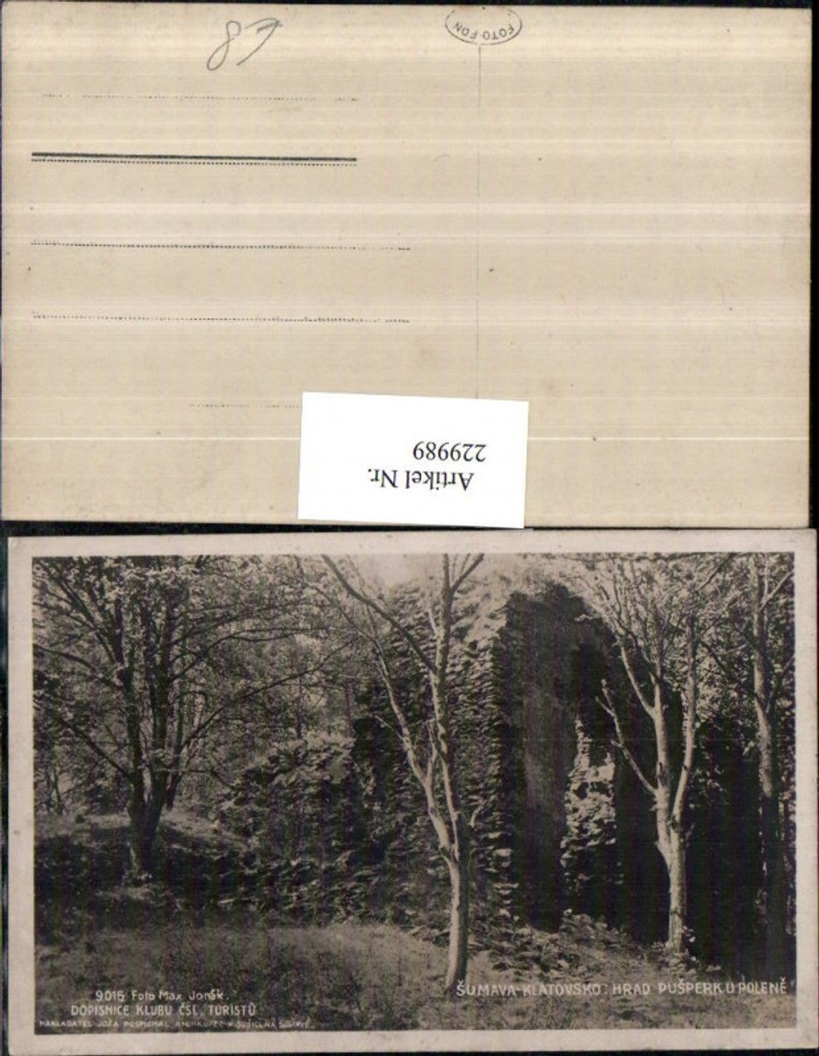 229989,Sumava Klatovsko Hrad Pusperk u Polene Burgruine Partie