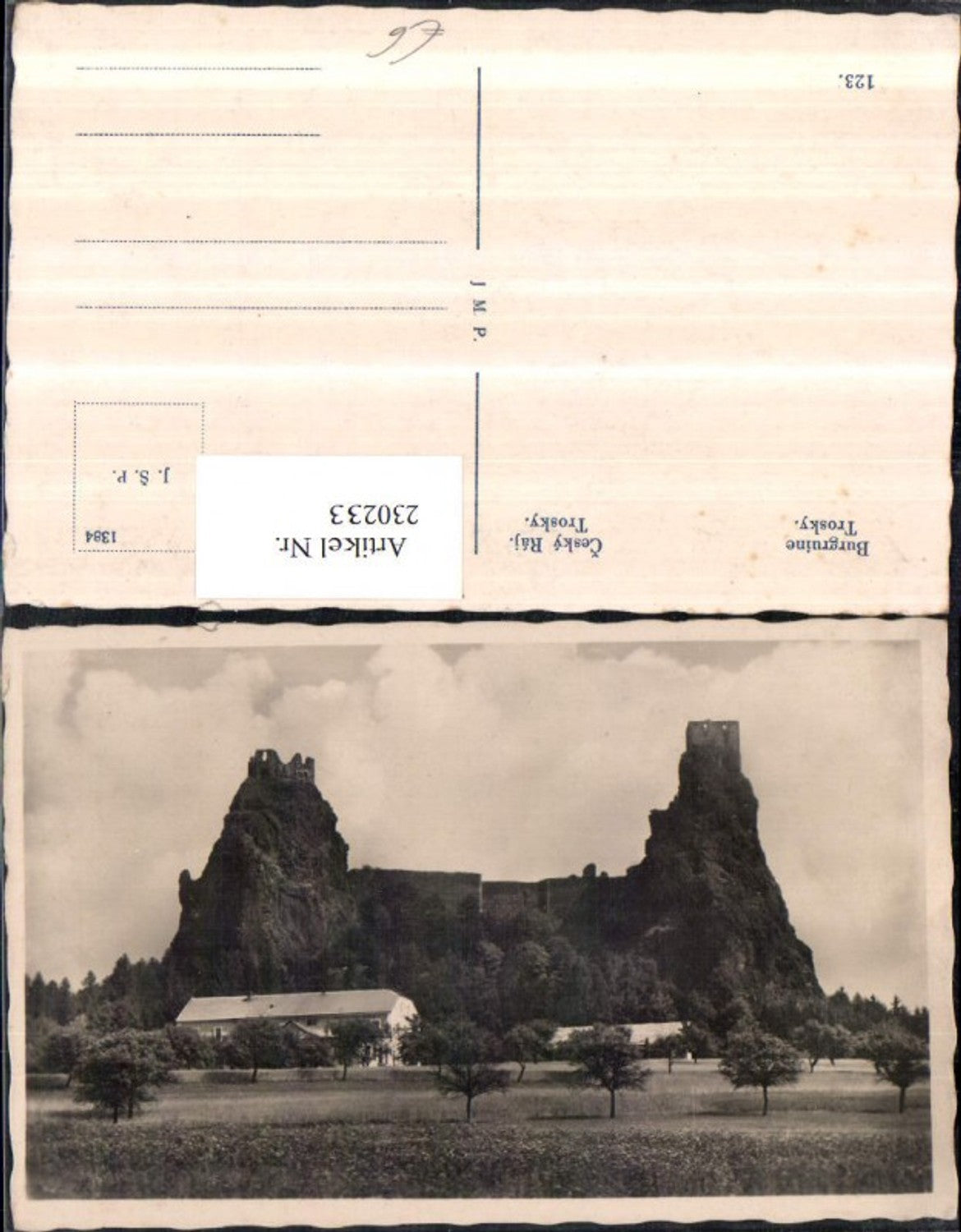 230233,Cesky Raj Trosky Burgruine b. Rovensko pod Troskami Rowensko bei Turnau