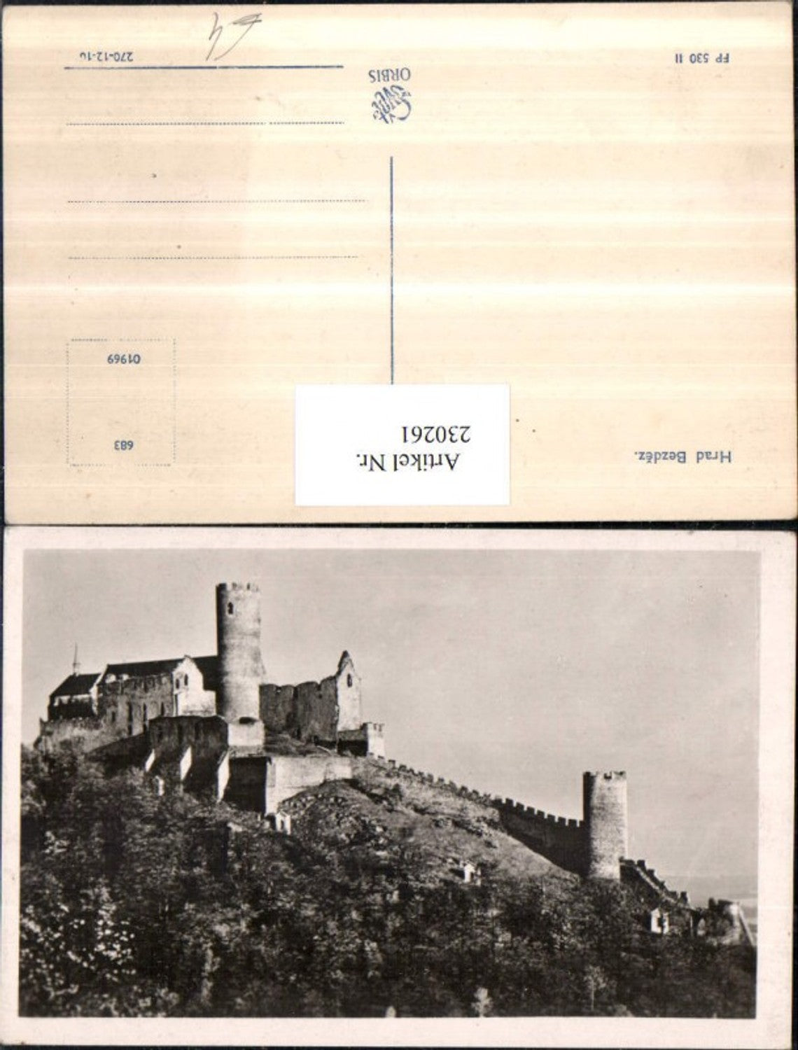 230261,Hrad Bezdez Schloßbösig Burg