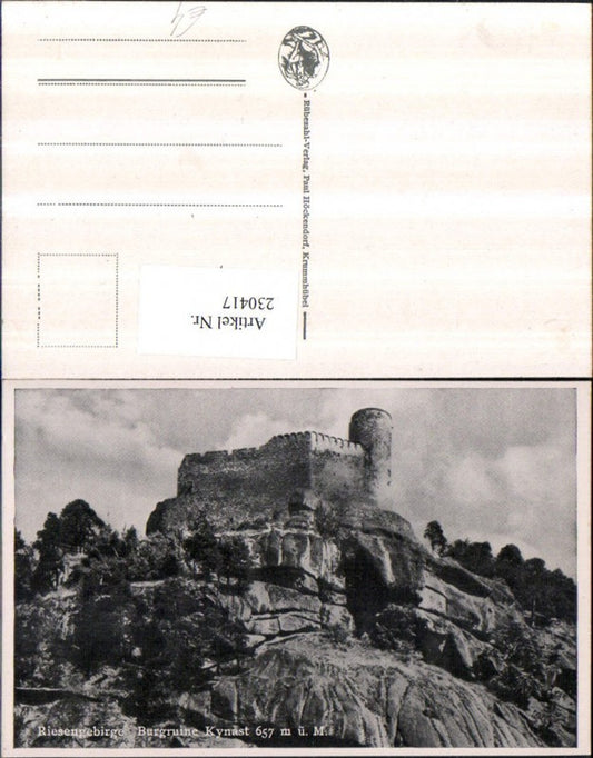 230417,Riesengebirge Krkonose Burgruine Kynast