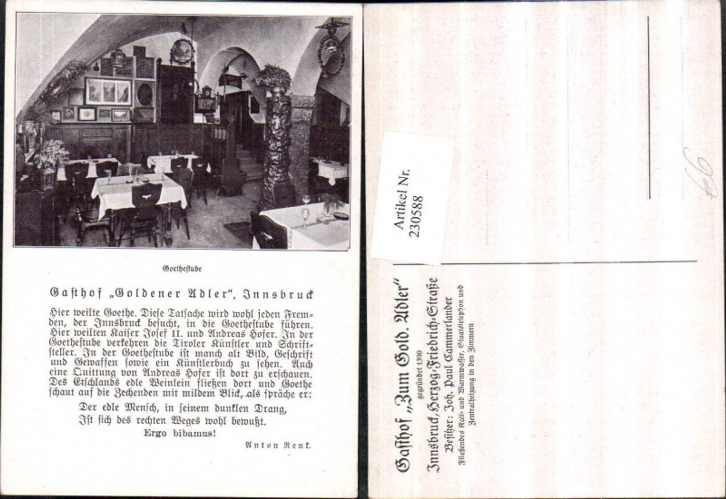 Alte Ansichtskarte – Old Postcard