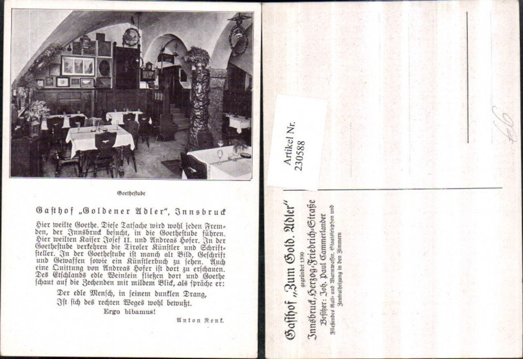 Alte Ansichtskarte – Old Postcard