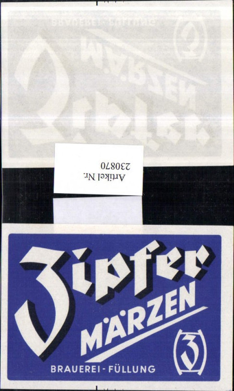 230870,Reklame Werbung Bier Zipfer Märzen