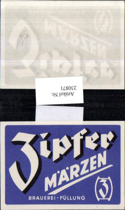 230871,Reklame Werbung Bier Zipfer Märzen