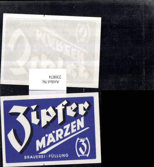 230874,Reklame Werbung Bier Zipfer Märzen