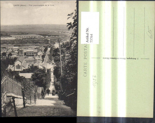 73764,Laon Aisne Vue panoramique de la Gare