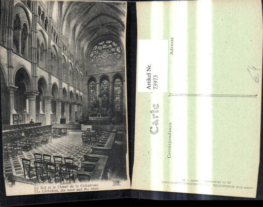 73973,Laon La Nef et le Choeur de la Cathedrale The Cathedrale the nave and the choir
