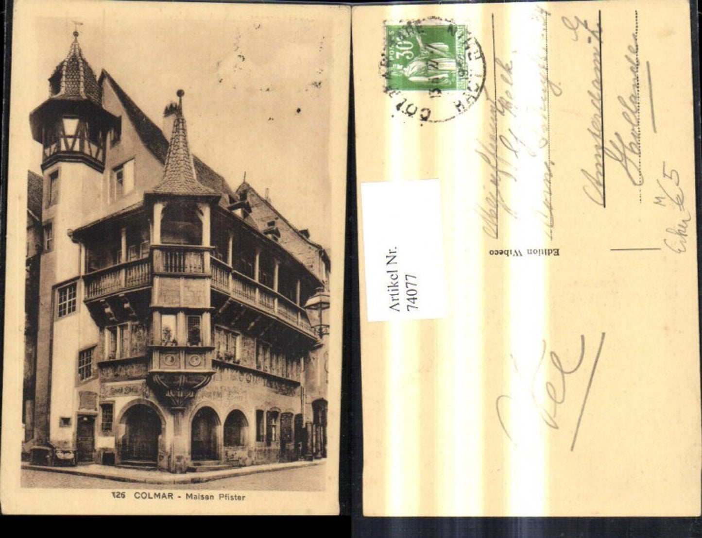 74077,Colmar Maison Pfister Erker Gebäude Haus
