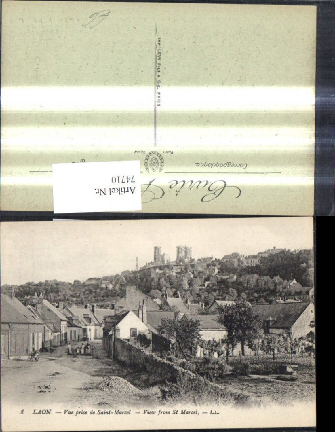 74710,Laon Vue prise de Saint Marcel View from St Marcel