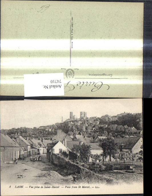 74710,Laon Vue prise de Saint Marcel View from St Marcel