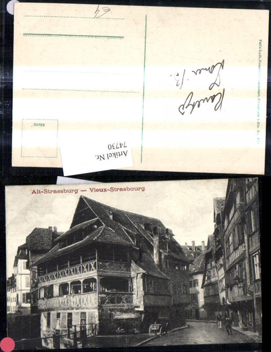 74730,Strassburg i. Elsass Straßburg Alt Strassburg Vieux Strasbourg