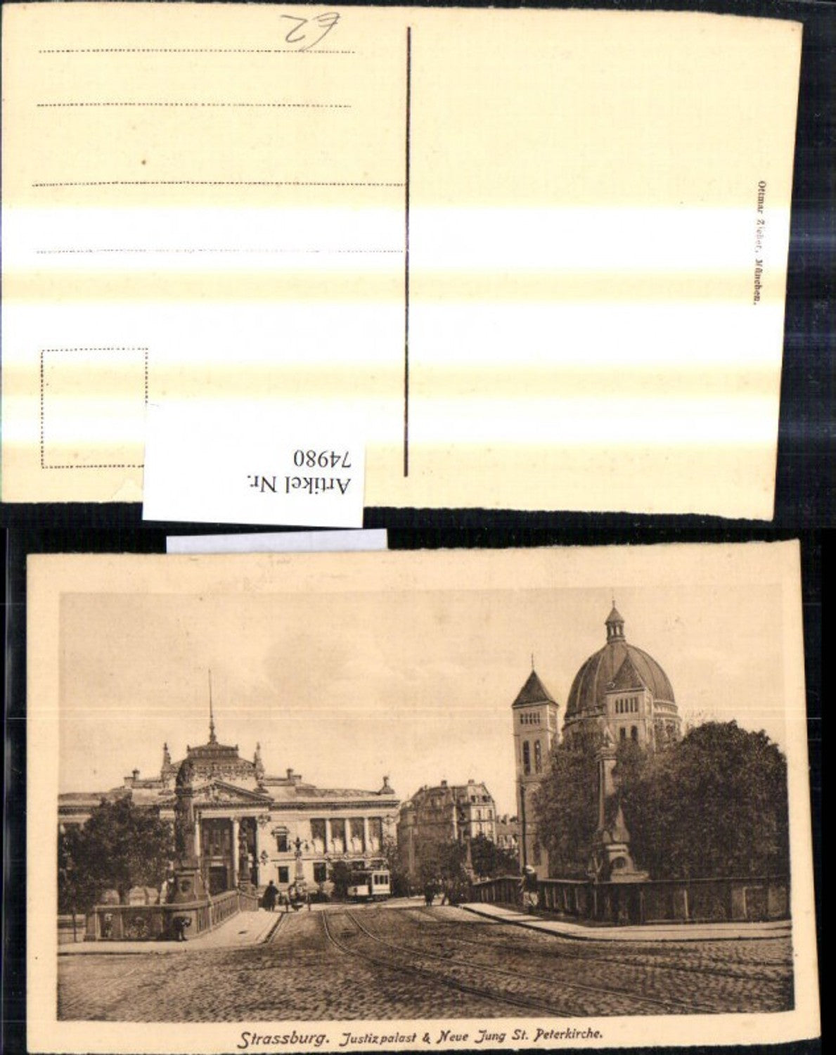 74980,Strassburg i. Elsass Straßburg Justizpalast u. Neuse Jung St Peterskirche