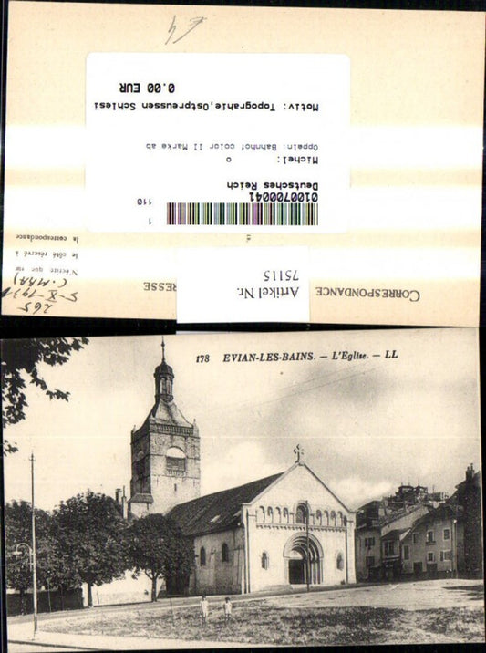 75115,Evian les Bains L Eglise Kirche