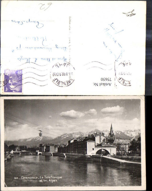 75650,Grenoble Le Teleferique et les Alpes Seilbahn Gondel