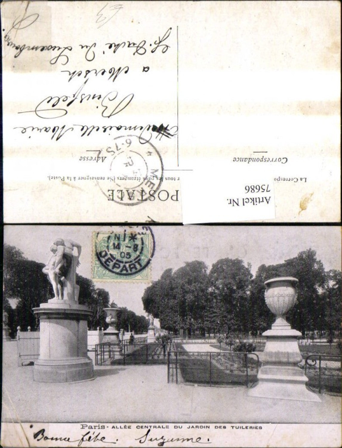 75686,Paris Allee Centrale du Jardin des Tuileries Park