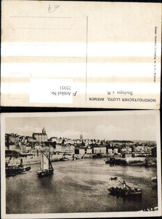 75951,Boulogne sur Mer Hafen Schiffe Dampfer