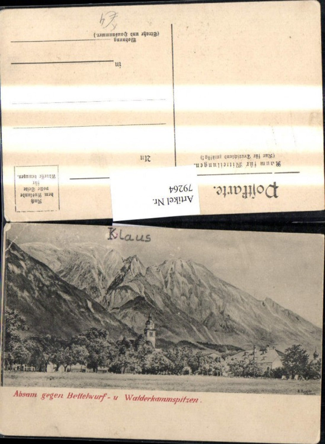 Alte Ansichtskarte – Old Postcard