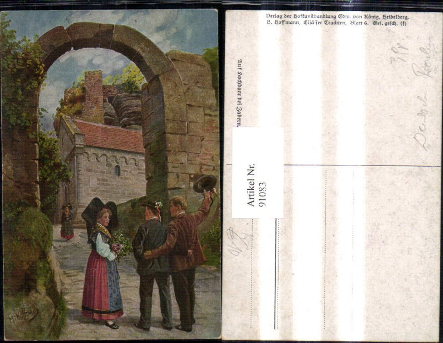 91083,Künstler Ak Heinrich Hoffmann Auf Hochbarr b. Zabern Ruine Saverne