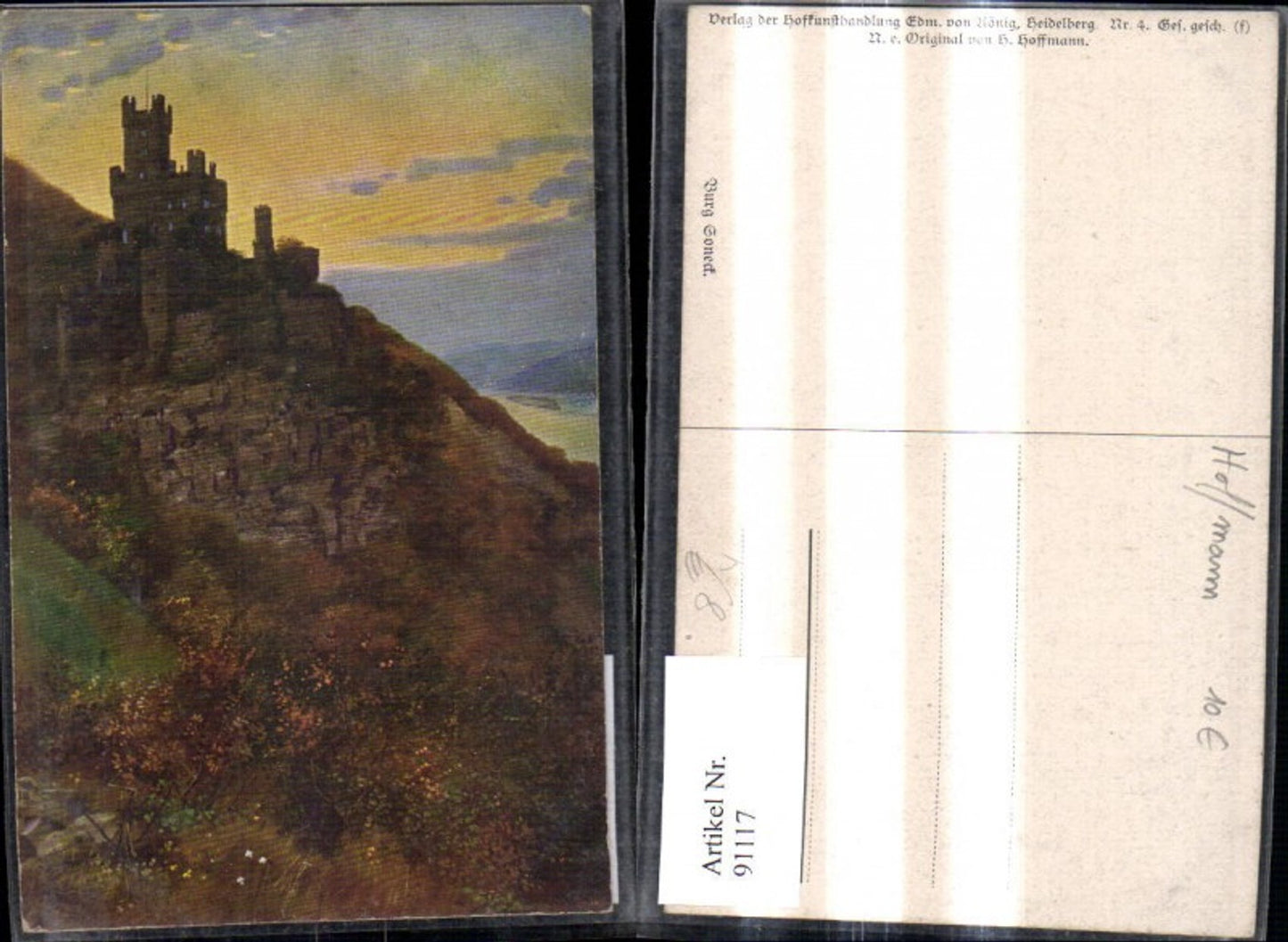 91117,Künstler Ak Heinrich Hoffmann Burg Sonneck