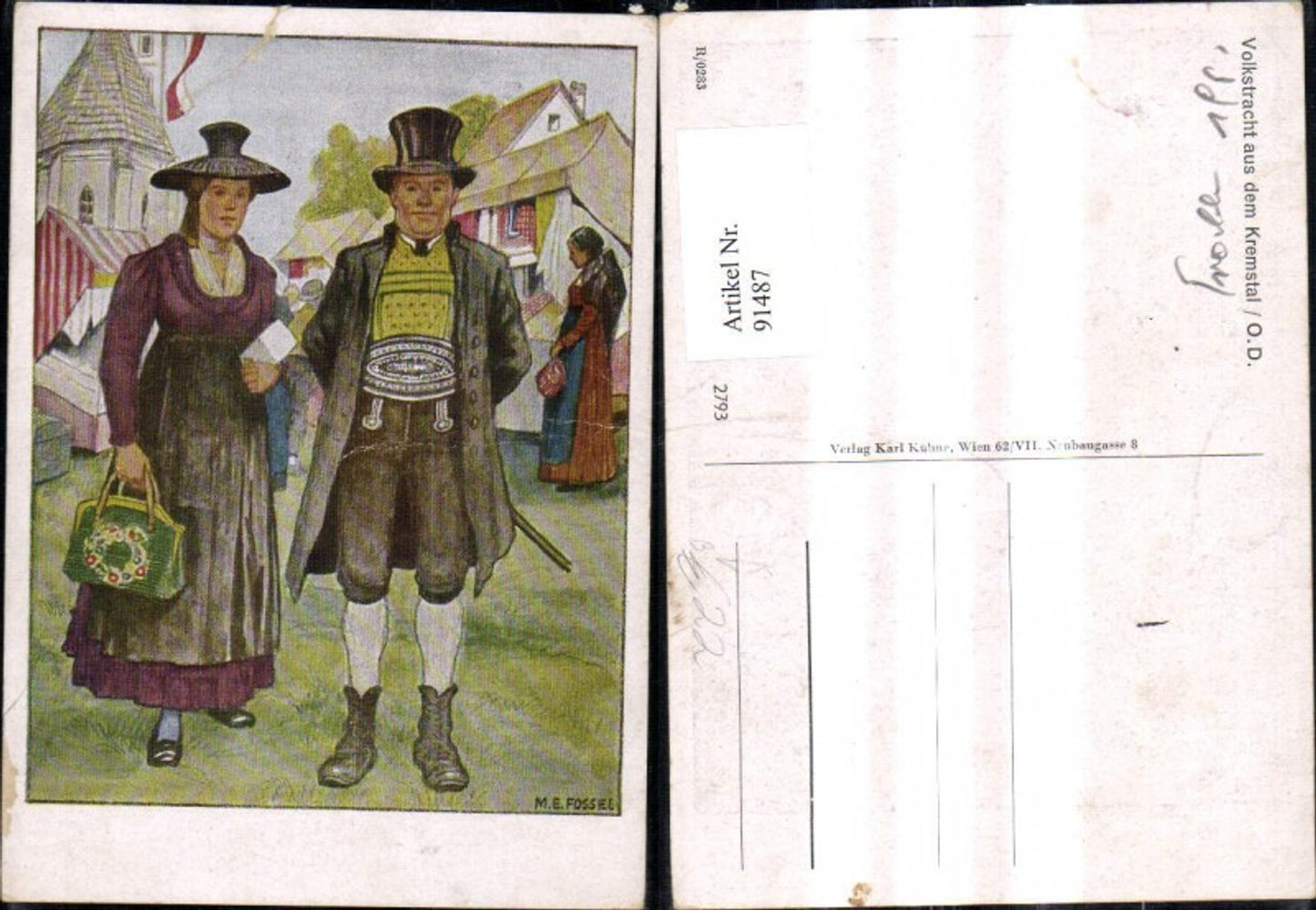 91487,Deutscher Schulverein 2793 M. E. Fossel Volkstracht a. d. Kremstal