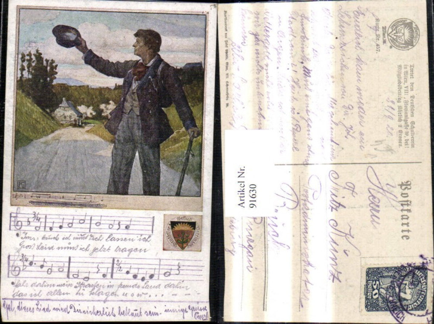 91630,Deutscher Schulverein 457 Mann Notenzeile
