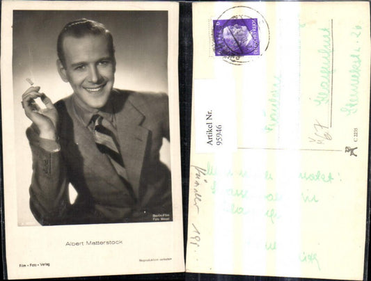95946,Albert Matterstock m. Zigarette pub Film Foto Verlag A 3685/1