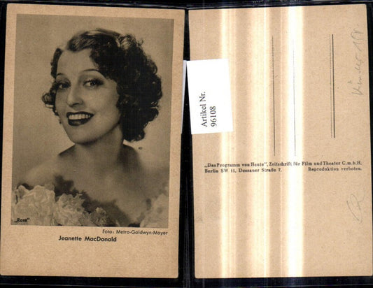 96108,Jeanette MacDonald Schauspielerin pub Ross