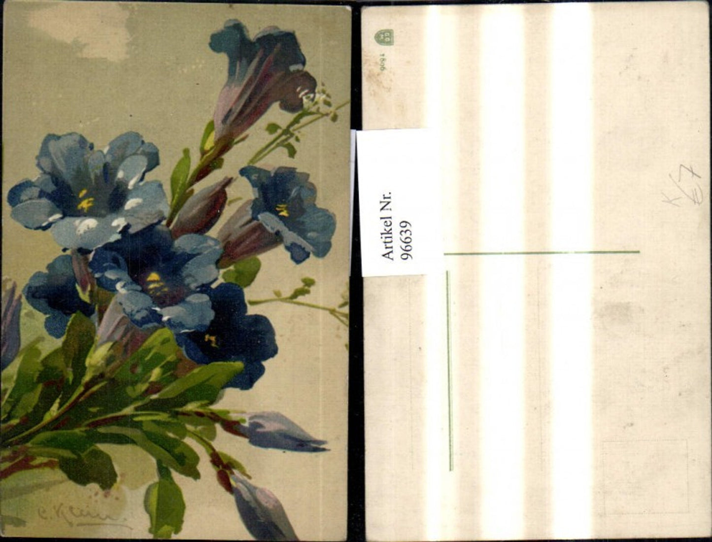 96639,Künstler Ak Catharina Klein Blumen Enzian