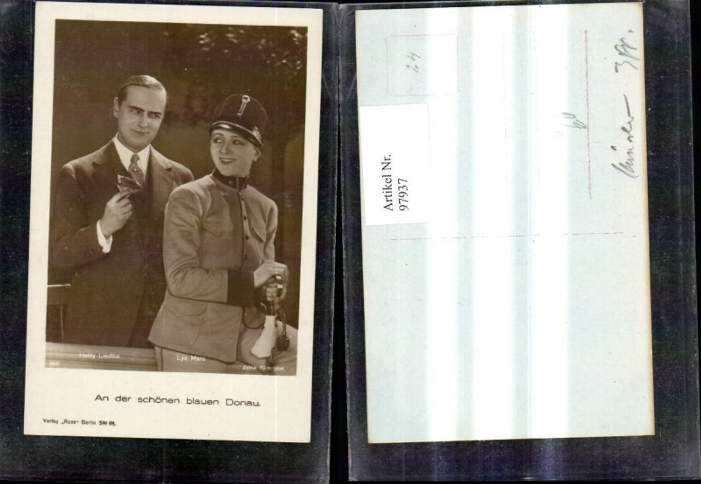 97937,Harry Liedtke Lya Mara Schauspieler i. An d. schönen Donau pub Ross 56/2