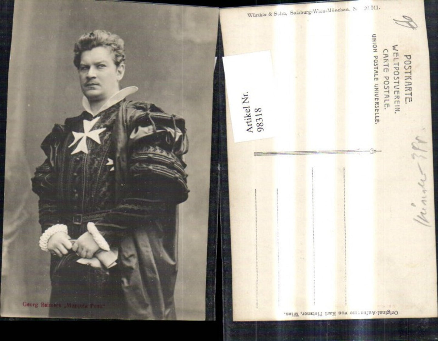 98318,Georg Reimers Marquis Posa Schauspieler
