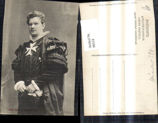 98318,Georg Reimers Marquis Posa Schauspieler