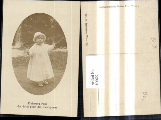 100622,Adel Monarchie Erzherzog Felix d. dritte Sohn d. Kaiserpaares Zita Karl Passepartout