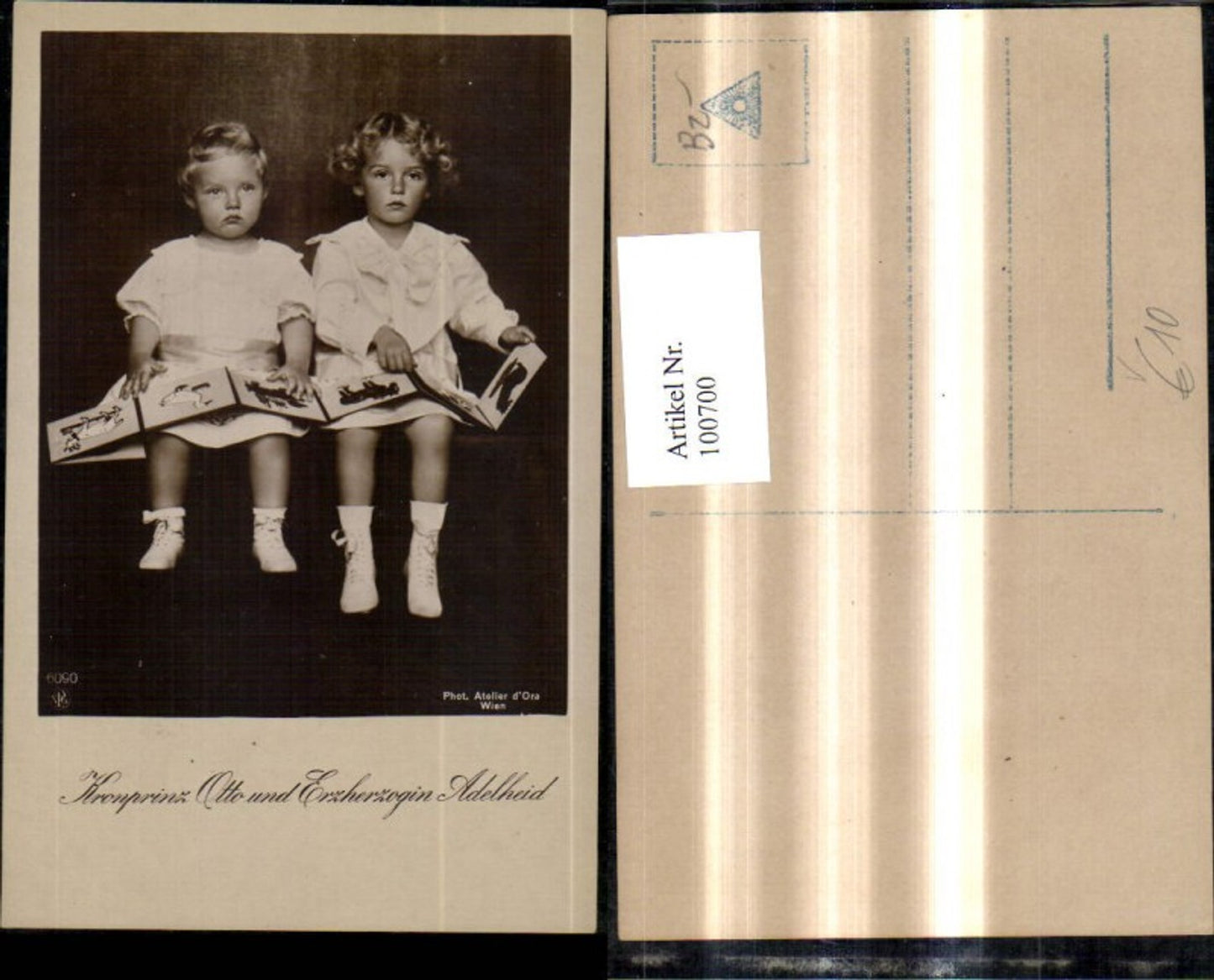 100700,Adel Monarchie Kronprinz Otto u. Erzherzogin Adelheid m. Bilderbuch pub NPG 6090