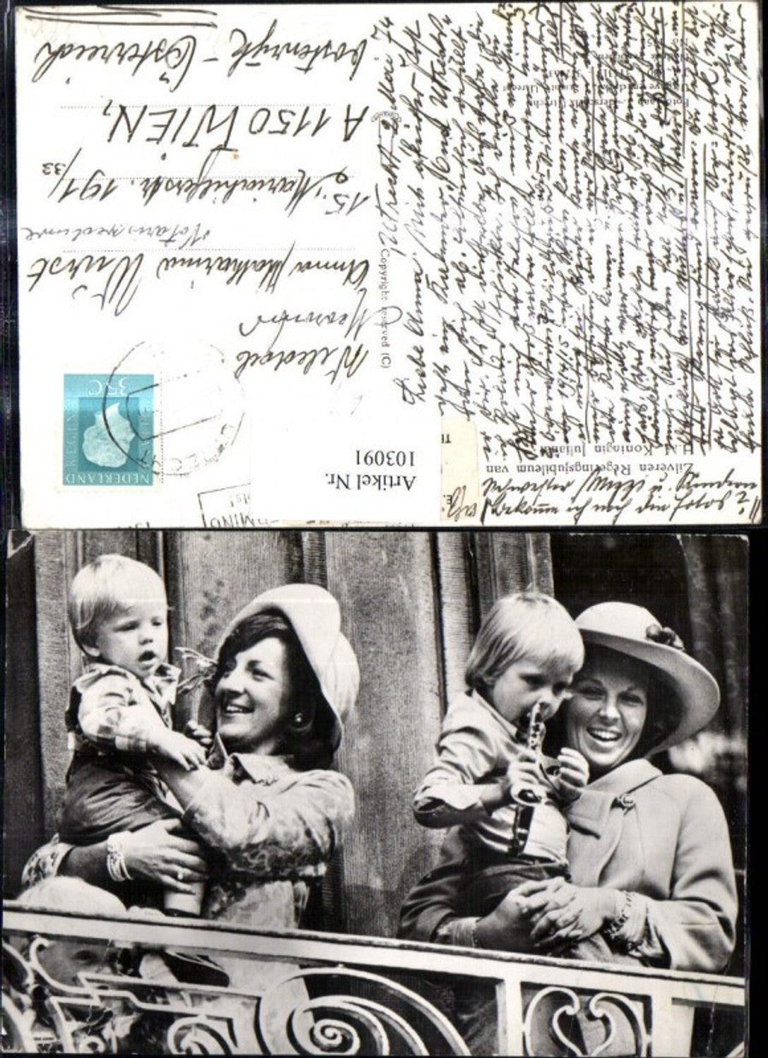 103091,Adel Monarchie Königin Juliana Königin Beatrix Kinder Prinzen Niederland