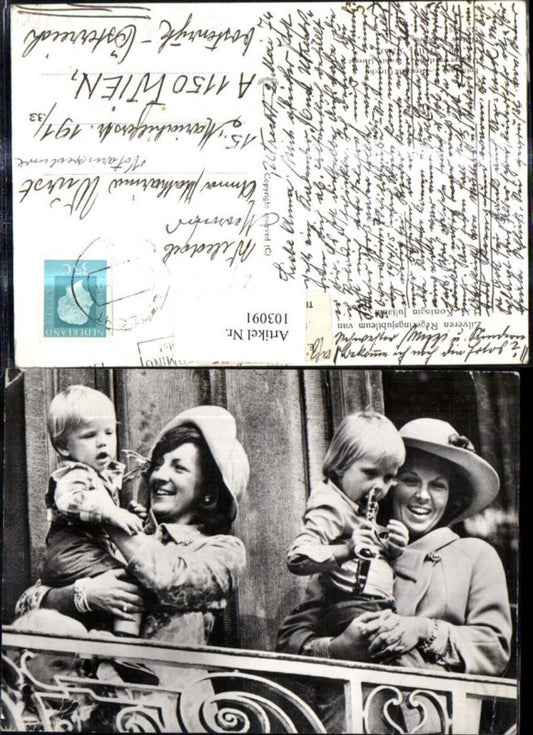 103091,Adel Monarchie Königin Juliana Königin Beatrix Kinder Prinzen Niederland