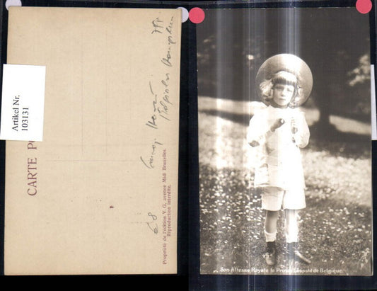 103131,Adel Monarchie Prinz Leopold v. Belgien Kinderfoto