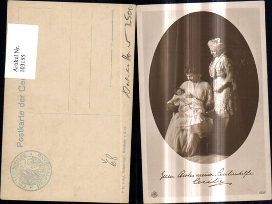 103155,Adel Monarchie Cecilie zu Mecklenburg m. Kind Frau v. Wilhelm von Preußen pub NPG 5237