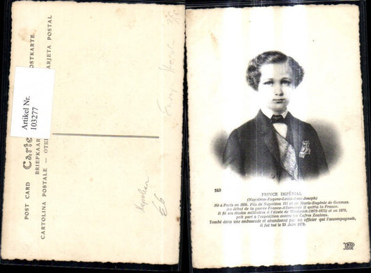 103277,Künstler Ak Prince Imperial Napoleon a. Kind Adel Monarchie