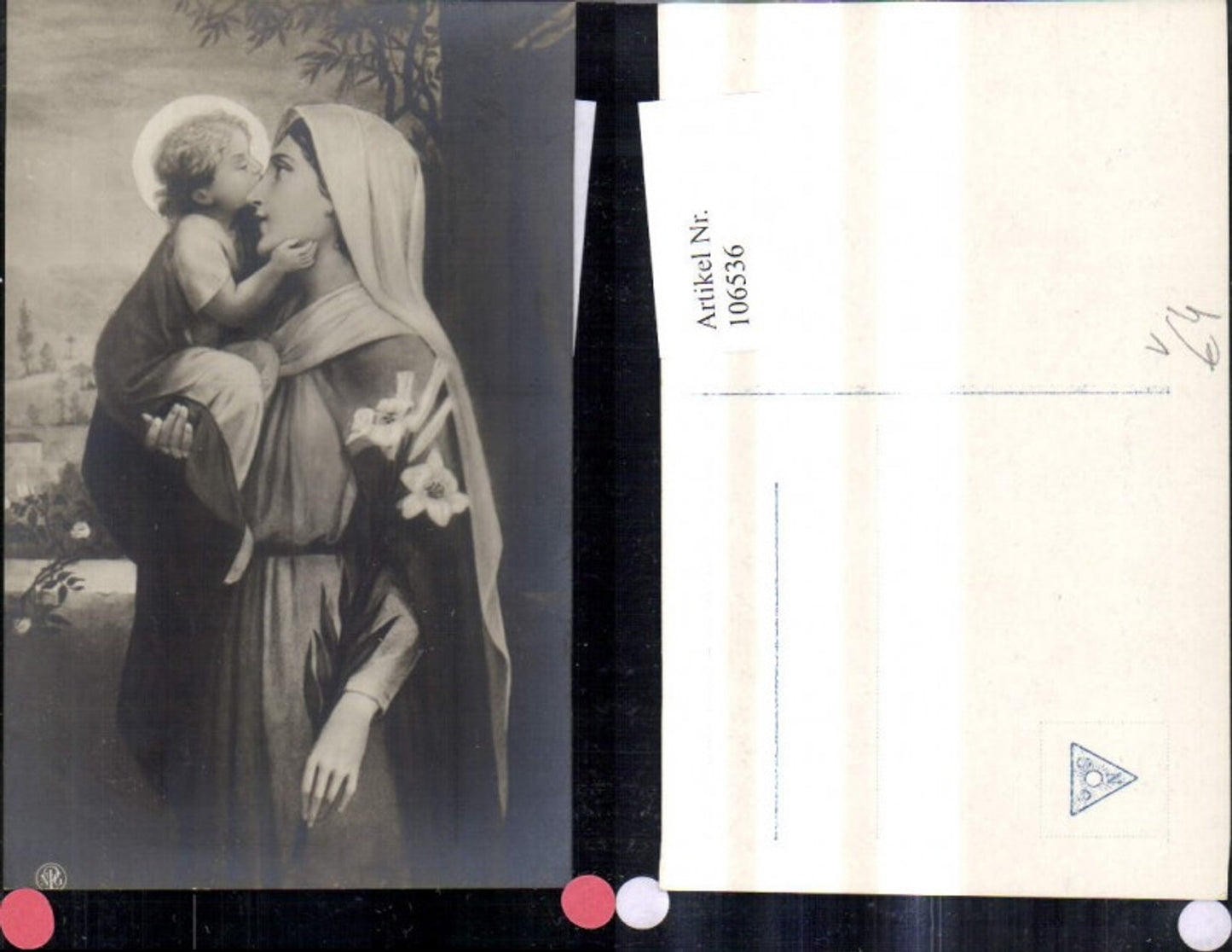 106536,Künstler Ak Religion Heilige Maria m. Jesuskind Jesus pub NPG