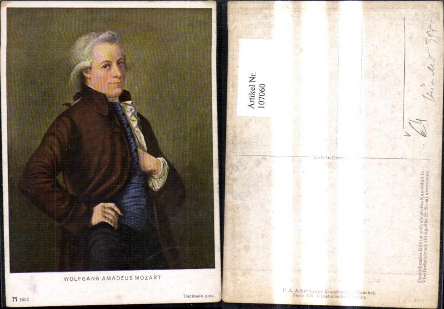 107060,Künstler Ak Wolfgang Amadeus Mozart Komponist pub Ackermann 135